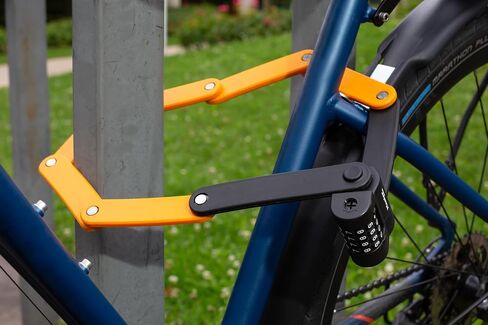 Master Lock Orange Hardened Steel Link Folding Bike Lock, Heavy Duty Anti-Theft Bicycle Lock with Customizable Combination, 2-1/2ft (80cm) x 4mm, 8336EC in Saudi Arabia