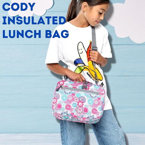 J World New York Cody Kids Lunch Bag. Cute Insulated Lunch-Box, Purple Galaxy in Saudi Arabia