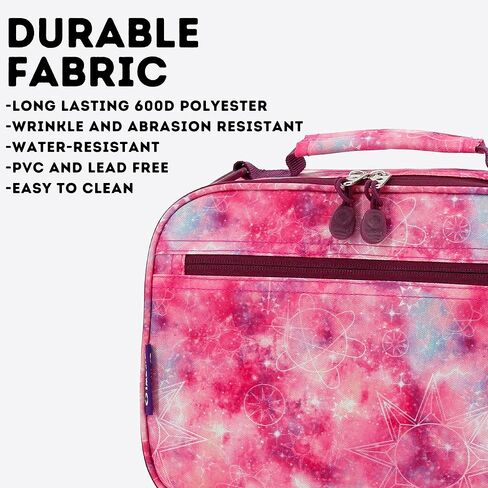 J World New York Cody Kids Lunch Bag. Cute Insulated Lunch-Box, Purple Galaxy in Saudi Arabia