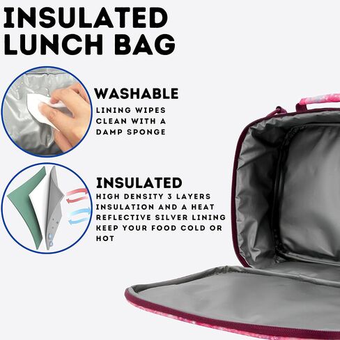 J World New York Cody Kids Lunch Bag. Cute Insulated Lunch-Box, Purple Galaxy in Saudi Arabia