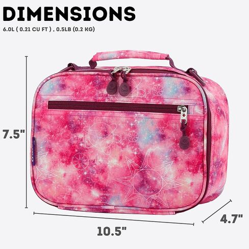 J World New York Cody Kids Lunch Bag. Cute Insulated Lunch-Box, Purple Galaxy in Saudi Arabia