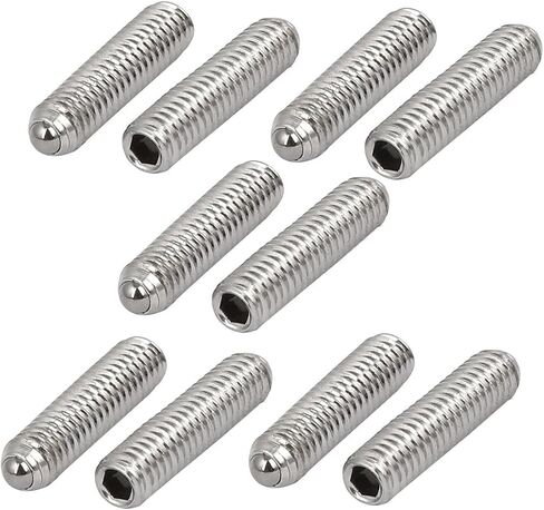 uxcell M4x16mm 304 Stainless Steel Spring Hex Socket Ball Point Grub Set Screws 10pcs in Saudi Arabia