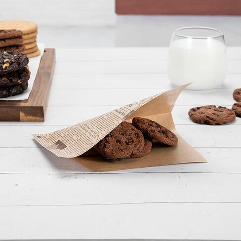 Restaurantware Bag Tek 6.25" x 4.75" Double Open Bags 100 Small Deli Paper Sheets - Disposable Greaseproof Newsprint Paper Deli Wrap Liners For Snacks Cookies And More in Saudi Arabia