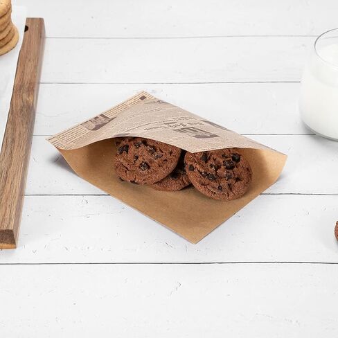 Restaurantware Bag Tek 6.25" x 4.75" Double Open Bags 100 Small Deli Paper Sheets - Disposable Greaseproof Newsprint Paper Deli Wrap Liners For Snacks Cookies And More in Saudi Arabia