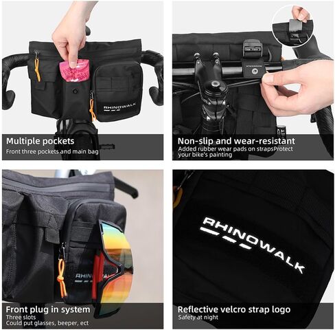 Rhinowalk Bike Handlebar Bag Bicycle Front Bag Bike Handle Bag Shoulder Bag Stylish (Blue) in Saudi Arabia
