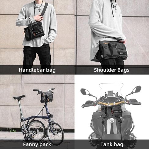 Rhinowalk Bike Handlebar Bag Bicycle Front Bag Bike Handle Bag Shoulder Bag Stylish (Blue) in Saudi Arabia