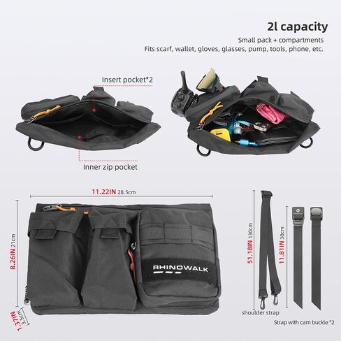 Rhinowalk Bike Handlebar Bag Bicycle Front Bag Bike Handle Bag Shoulder Bag Stylish (Blue) in Saudi Arabia