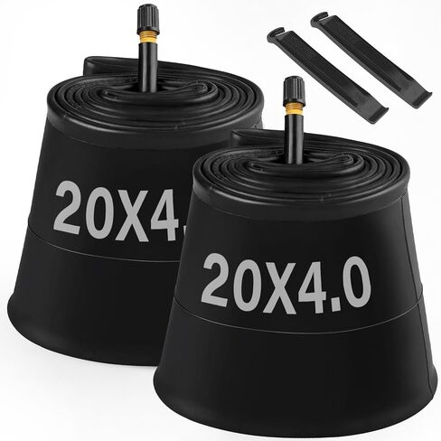 20/26 x 4.0 Inch Bike Tube, 2 Pack Fat Bike Tire Tube with AV 32mm Schrader Valve Stem, Fat Tire Bike Inner Tubes Replacement kits for Mountain Bikes Electric Bicycle Fat Beach Bikes Snowmobile in Saudi Arabia