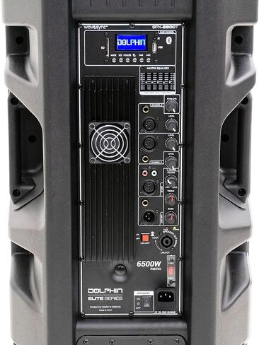 دولفين SPX-280BT الجديد - صوت جهير عميق قوي | مكبرات صوت مزدوجة مقاس 15 بوصة، بقدرة 6500 وات - نظام سماعات بلوتوث PA مع عرض ضوء LED، وهزاز أرضي in Kuwait