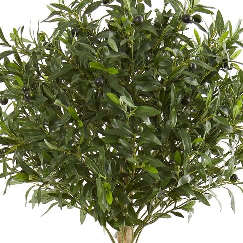 Nearly Natural 5-Ft. Olive Topiary Artificial Sand Stone Planter Silk Trees, Green in Saudi Arabia