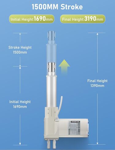 DIHOOL طقم المحرك الخطي 24 فولت 6 "بوصة 3.3 مللي متر/ثانية 8000N 1700lb موتور تيار مباشر محركات الحركة الخطية الكهربائية in Kuwait