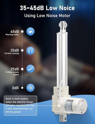 DIHOOL طقم المحرك الخطي 24 فولت 6 "بوصة 3.3 مللي متر/ثانية 8000N 1700lb موتور تيار مباشر محركات الحركة الخطية الكهربائية in Kuwait