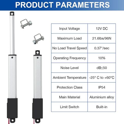 4 Inch 4" Stroke Mini Linear Actuator 12V 96N/21.6lbs Electric Micro Linear Actuator Speed 0.37"/sec with Mounting Brackets,for Robotics,Home Automation in Saudi Arabia