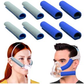NATAKU Innovative Mask Strap Covers - 8 Packs Cooling Silk Comfort Headgear Strap Cushions Pads,Pressure Relief Universal Face Cushions Pad for Better Sleep