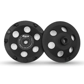 SHDIATOOL 5 Inch PCD Grinding Cup Wheel for Remove Epoxy Glue Mastic Paint and Concrete Floor Surface Coating 5/8"-11 Thread