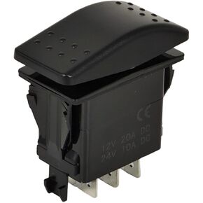 6 Pin ON-Off-ON Rocker Switch VLD2S00B-AZC00-000 DPDT 20A 12V DC
