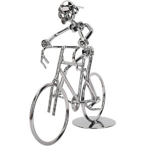 Tomotato Bicycle Model, Vintage Bicycle Rider Model Vintage Bicycle Ornament Desktop Crafts for Bicycle Motorcycle Lovers