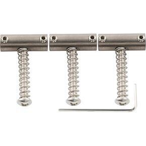Musiclily Ultra Full Solid Titanium Alloy Barrel Saddles for Fender American Vintage Tele Style Electric Guitar, Original Color (Set of 3)