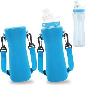 2 Pcs Sleeve Compatible with 22oz Cirkul Water Bottle, Water Bottle Sleeve for Plastic & Stainless Steel Bottle, Neoprene Insulated Water Bottle Cover for Retaining Temperature