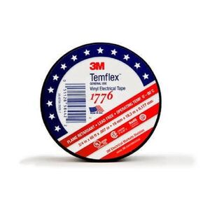 3M 1776-3/4"x60' Temflex Vinyl Electrical Tape, 1776, 3/4" x 60', Black