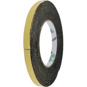 uxcell Sealing Foam Tape 10mm Wide 5mm Thick 5m/16.4ft Long, Self Adhesive Weather Strip for Window Door Insulation, Yellow Black