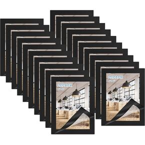 20 Pack Magnetic Sign Holder 4 x 6 inches, A6 Self-Adhesive Magnetic Picture Frame, Adhesive Frames for Wall Window Sign Holder, Display Frame for Home Office