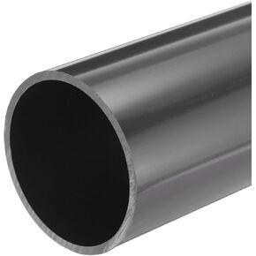 MECCANIXITY PVC Rigid Round Pipe 67.8mm ID 75mm OD 20cm/8" Length Dark Grey High Impact for Water Pipe, Crafts, Cable Sleeve