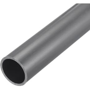 MECCANIXITY PVC Rigid Round Pipe 28.8mm(1 1/8 Inch) ID 34mm OD 350mm Light Grey High Impact for Water Pipe Crafts Cable Sleeve