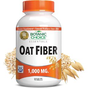 Botanic Choice Oat Fiber Dietary Supplement - Digestive Health for Women and Men - Pack of 2