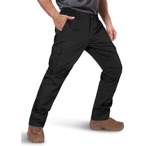Men's Waterproof Rip-Resistant Tactical Pants with 9 Pockets for Hiking, Travel, and Outdoor Sports