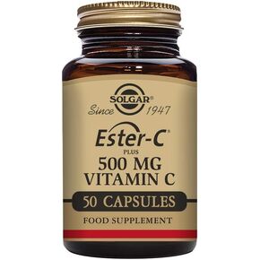 SOLGAR Ester-C Plus 500 mg Vitamin C (Ascorbate Complex) - 100 Vegetable Capsules, Pack of 2 - Antioxidant & Immune Support - Non GMO, Vegan, Gluten Free, Kosher - 200 Total Servings