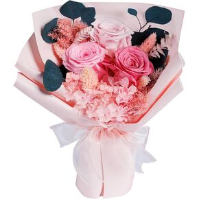 Mothers day Flowers for Delivery Prime, Preserved Flowers Bouquets, Natural Real Long Lasting Roses and Flowers, Pink Rose Bouquets Gifts for Birthday, Valentines Day, Christmas, Home Decor