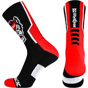 North Carolina State Wolfpack Black Sports Performance Socks - NCAA Officially Licensed