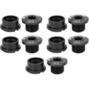 Crank Bolts Aluminum Alloy Crankset Single Chainring Bolts and Nuts for Outdoor Mountain Road Bicycle