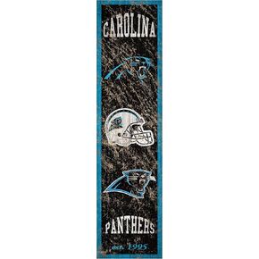 NFL Carolina Panthers Unisex Carolina Panthers Heritage Banner Vertical 6x24, Team, 6 x 24