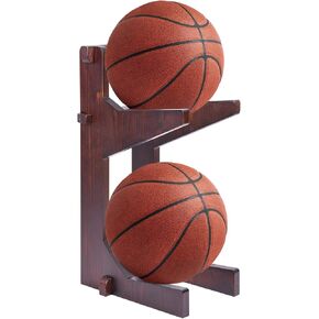 رف تخزين الكرة، حامل كرة السلة، رف تخزين كرة القدم الرجبي، رف تخزين كرة القدم، منظم المرآب من الخشب الصلب in Kuwait