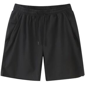 Men's Lightweight Running Shorts, Gym Athletic Shorts with Zipper Pockets