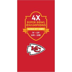 Northwest Kansas City Chiefs 4X Super Bowl Champions 30 x 60 Inch Beach Towel in Saudi Arabia