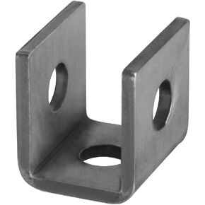20 Pcs Weldable U Bracket for 3/4" Panels or Square Pipe, 3mm Thickness, Inner Width: 19.1mm, Plain Finish, U Clamp Bracke