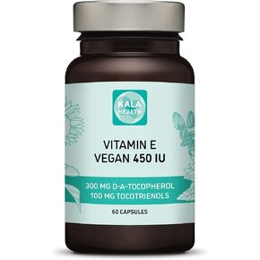 كالا هيلث فيتامين هـ 450 وحدة دولية 400 ملغ توكوفيرول + توكوترينول فيتامين هـ نباتي - ألفا توكوفيرول + جميع التوكوترينول الأربعة - ألفا توكوترينول + بيتا توكوترينول + دلتا توكوترينول وغاما توكوترينول in Kuwait