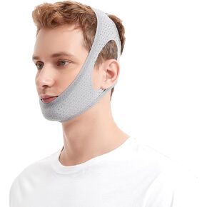 Chin Strap for Cpap Users, 2024 Comfortable Anti Snoring Chin Strap Cpap Chin Strap for Snoring, Anti Snore Chin Strap Cpap Chin Straps for Men Women to Keep Mouth Closed While Sleeping(Gray)