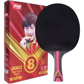 DHS 8 Star 8002 Professional Table Tennis Racket Ping Pong Paddle, 5 Wood 2 Aryslate Carbon, Finished Racquet