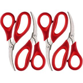 Kitchen Seafood Scissors for Crab Legs, 4 Pack Crab Leg Scissors Lobster Shell Cracker, Lobster Shrimp Crayfish Crawfish Scissors Fish Scissors, Seafood Crab Legs Crackers and Tools