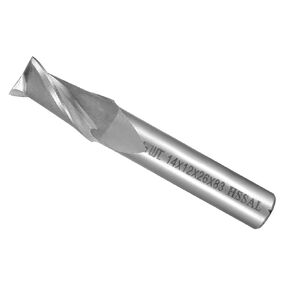 Square Nose End Mill, 14mm x 26mm Cutting 12mm Shank, HSS-AL 2 Flutes CNC Router Bit Milling Cutter - (Applications: for Aluminum Alloy Copper Plastic)
