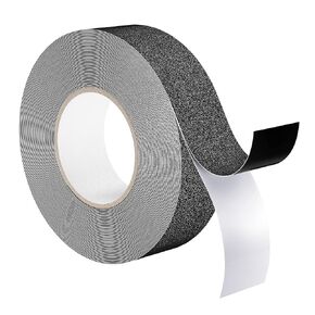 Houseables Grip Tape, Anti Slip, Traction, Friction, Grit, Skid, Treads, 2" x 60 Ft, Black, Adhesive Decking Strips, Non Abrasive for Safety, Steps, Stairs, Ramp, Skateboard, Outdoor, Ladder, Boat
