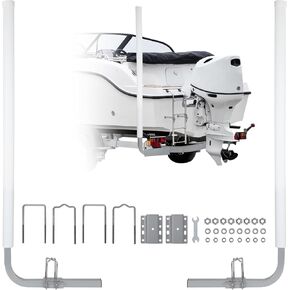 2PCS Rustproof Galvanized Steel Trailer Guide, Boat Trailer Guide, 40"- 60" Adjustable Design Trailer Guide Poles, Trailer Guides with PVC Pipes