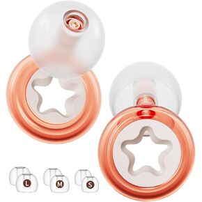 Noise-Canceling Earplug for Sleeping Transparent-Ring Hearing Protection,Noise Canceling and Washable,3 Pairs S-L Ear Plugs,-26db,Sleep Earplugs for Work,Travel,Swimming Snoring Pink in Saudi Arabia