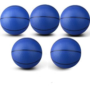7 INCH Mini Basketball for Indoor Over Door Basketball Hoops, Soft 7" Rubber Small Basketball for Toddler Yard Beach Outdoor, PVC Pool Balls Sport Game for Adults & Kids Orange (5 PCS with Pump)