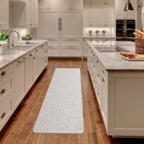 Yancorp 17"x48" Ultra Thin Door Mat Indoor Runner Very Thin Runner Rug Floor Mats Fit Under Door Extra Thin Kitchen Runners Outdoor Bathroom Non Slip Washable