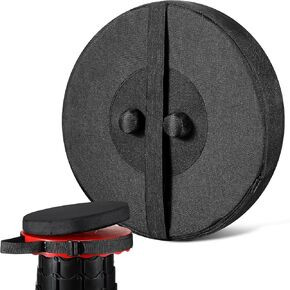 Telescopic Stool Cushion with Memory Foam Retractable Folding Stool Cushion with Elastic Strap Round Thickened Folding Stool Cushion for Telescopic Stool (2 Pieces)